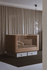 QUAX - Lit Bébé Évolutif COCOON 140 x 70 cm - Blanc Glacé