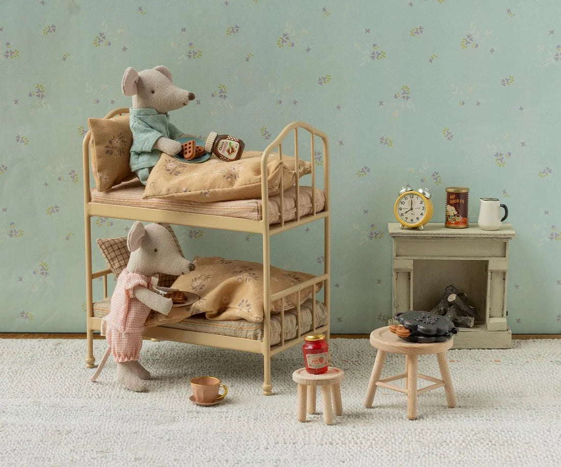 Off-White Fireplace For Maileg Mice