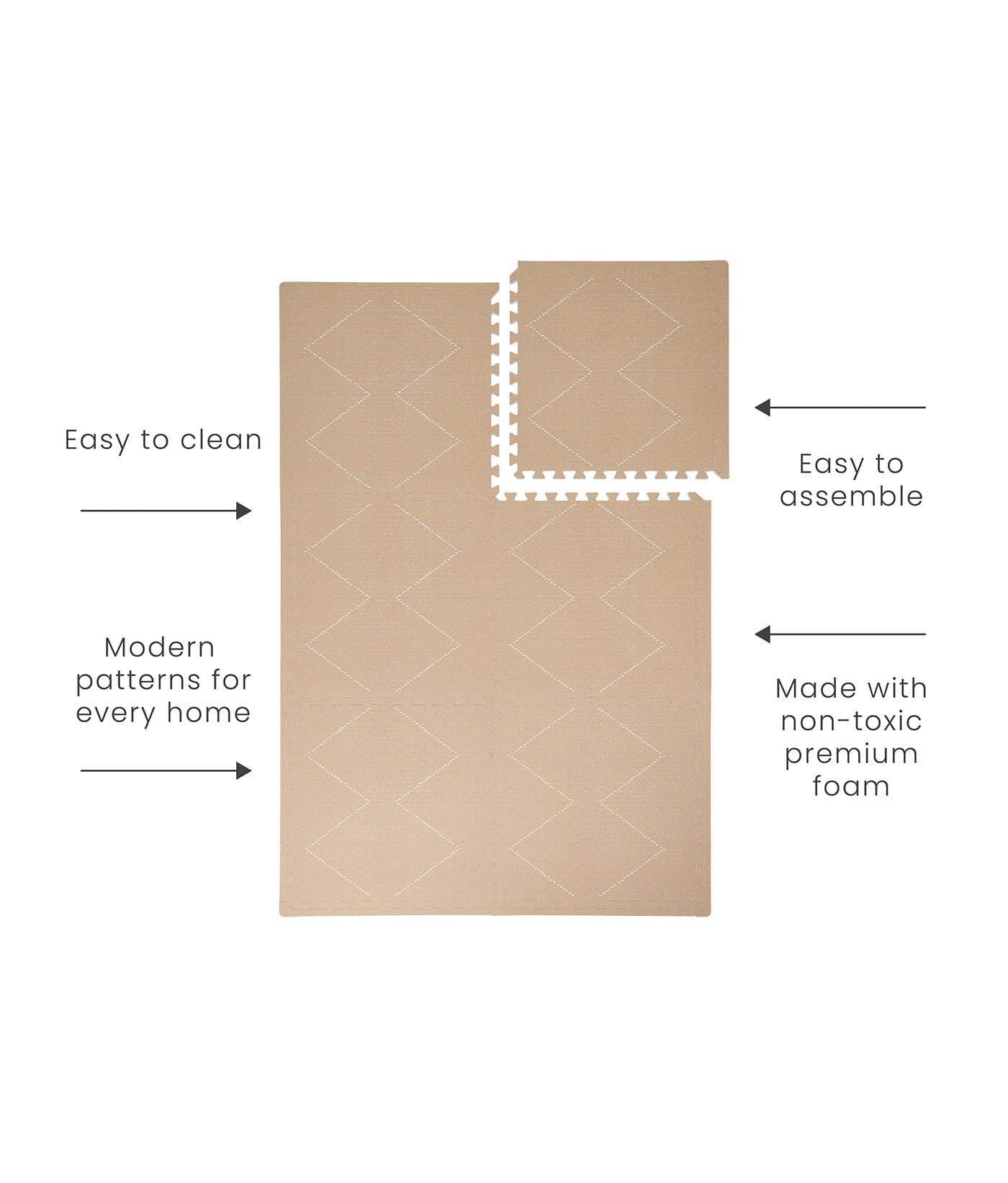 TODDLEKIND - Tapis de Jeu Bébé Tulum - Sandstone