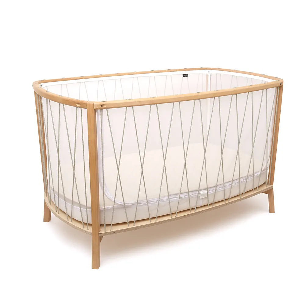 Lit KIMI 120 Avec Matelas Coco Naturel + Surmatelas + Lacets Lichen CHARLIE CRANE
