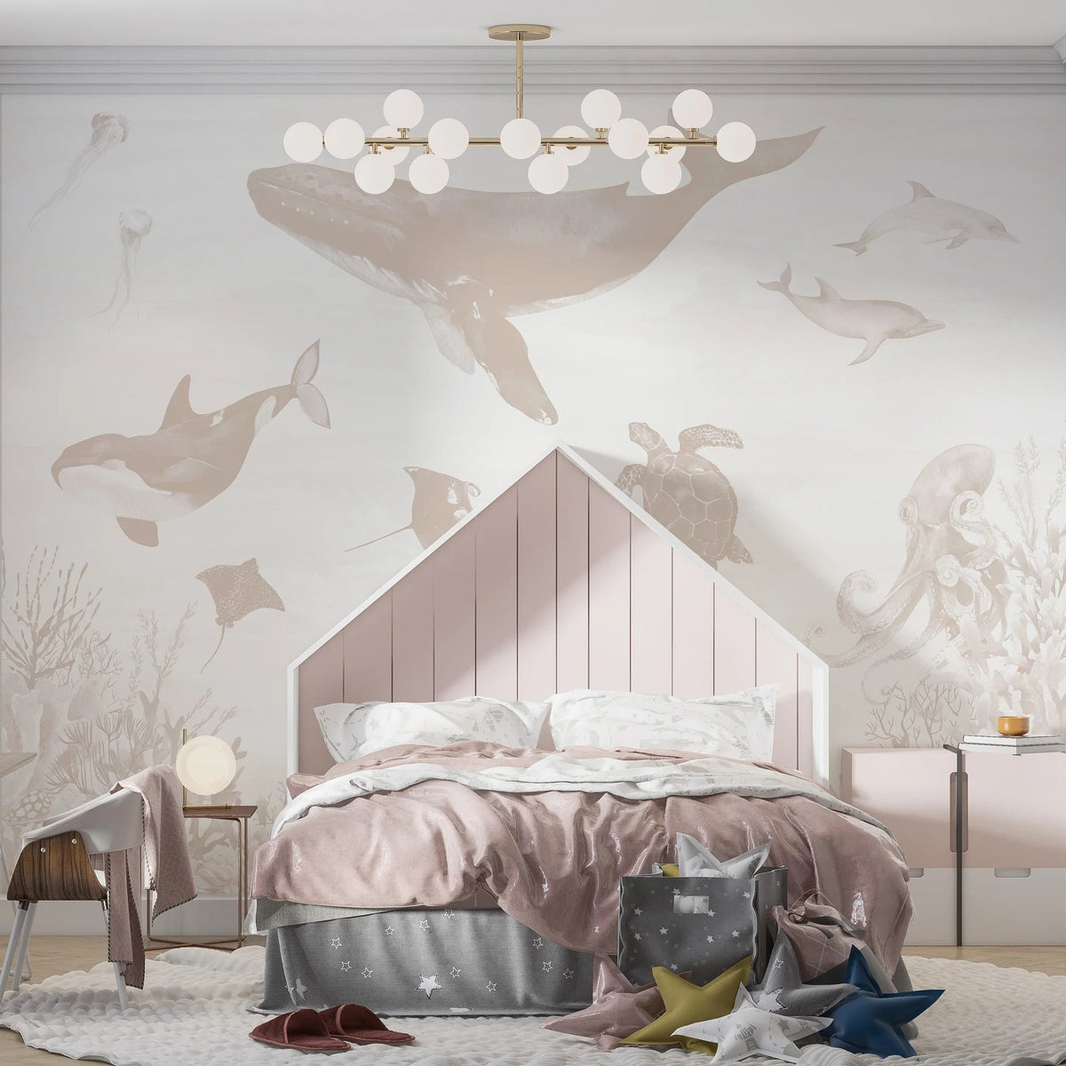 MUNKS & ME - Papier Peint Chambre Enfant Magie De L'océan - Neutre