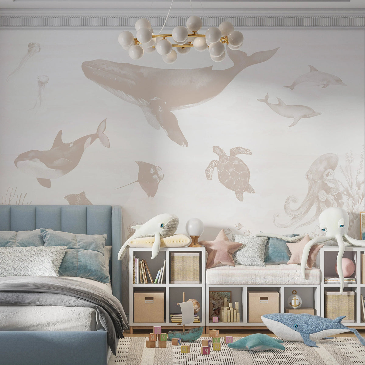 MUNKS & ME - Papier Peint Chambre Enfant Magie De L'océan - Neutre