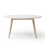 OLIVER FURNITURE - Table Wood PingPong, Blanc/Chêne