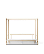 OLIVER FURNITURE - Lit à Baldaquin Camp, Blanc/Chêne 90 x 180 cm