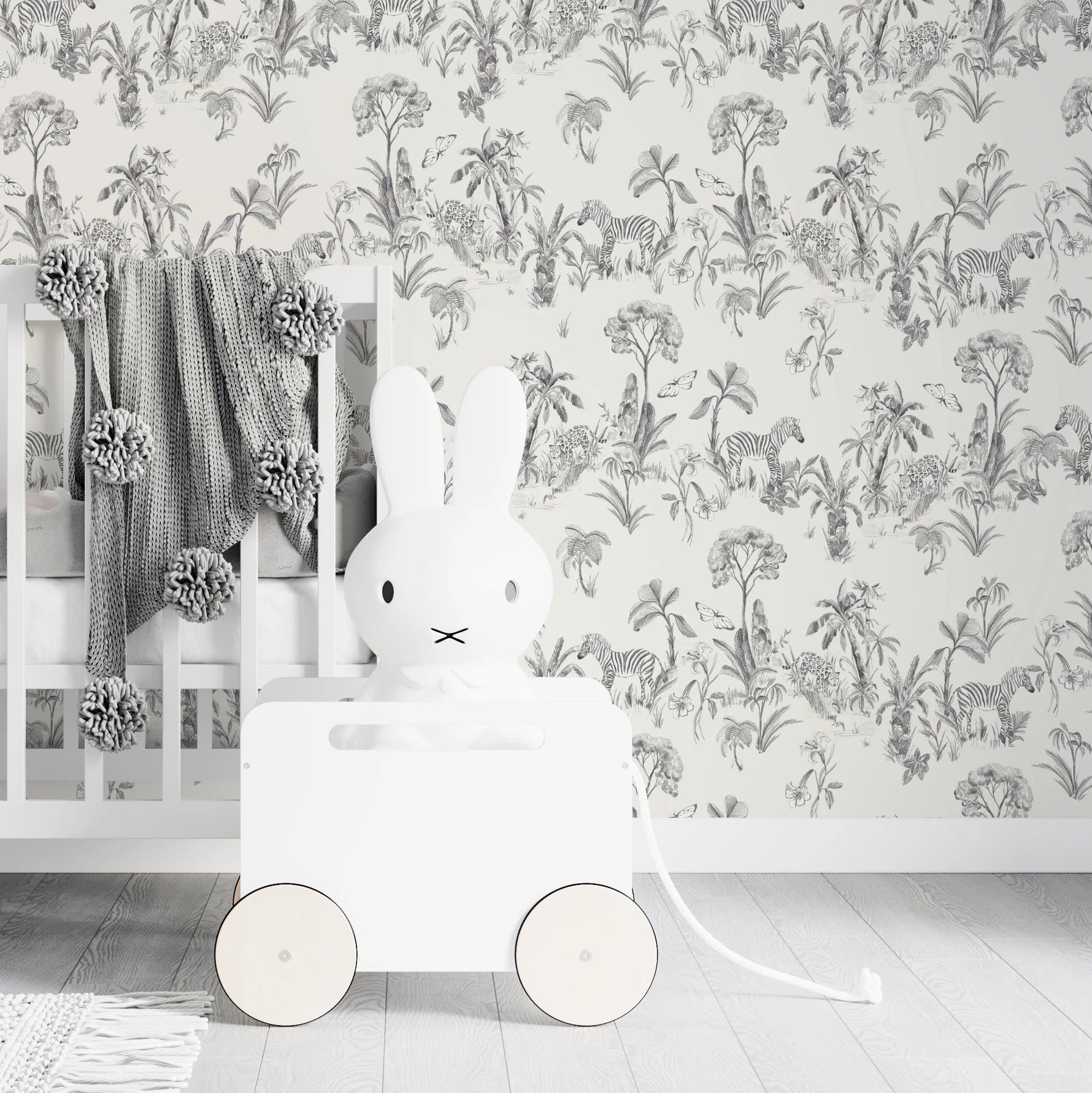 MUNKS & ME - Papier Peint Chambre Enfant à Motif Répété - Zèbre Africain Sauvage