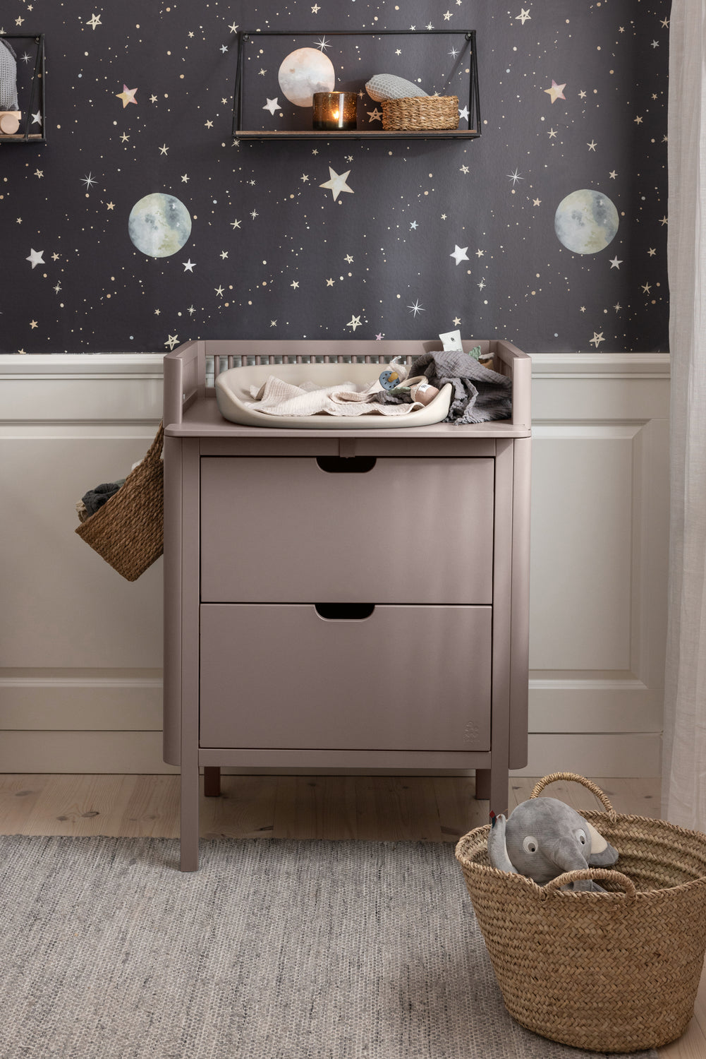 Table À Langer Sebra, Avec Tiroirs, Beige
