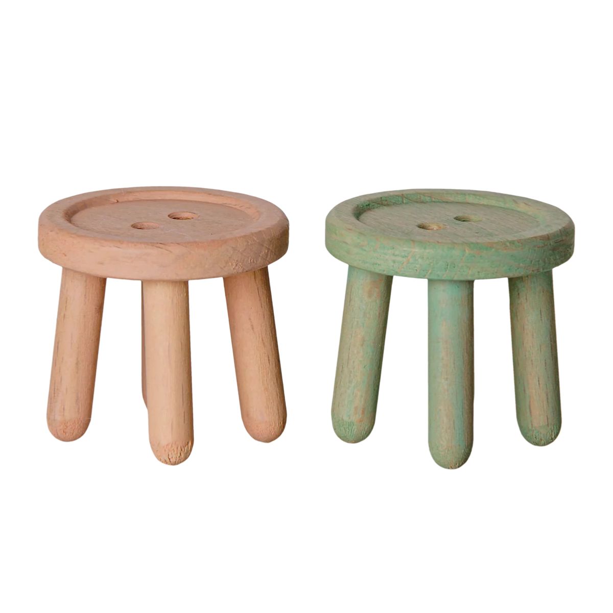 Ensemble De Tabourets Pour Souris Maileg – Rose Pâle / Menthe Pâle