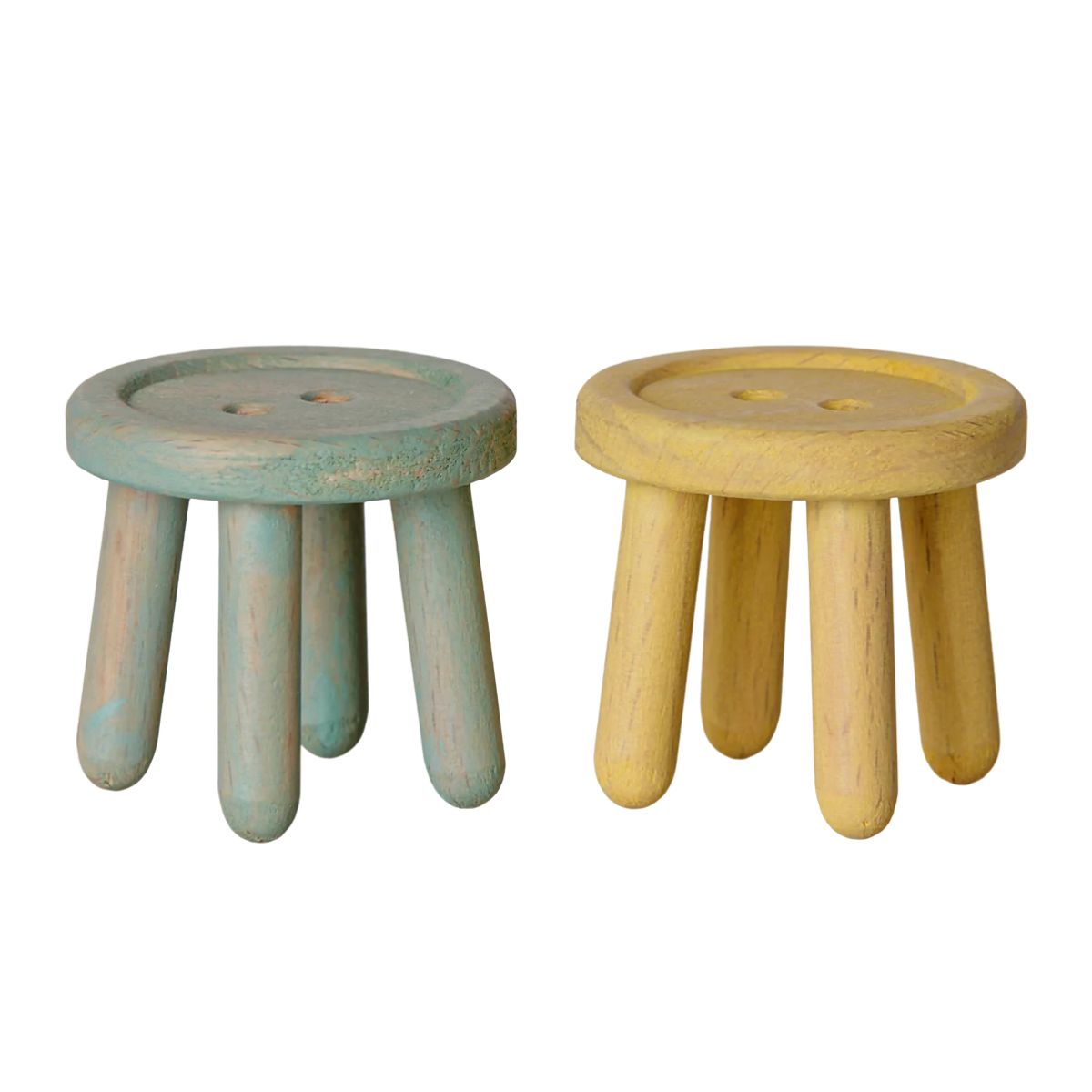 Ensemble De Tabourets Pour Souris Maileg – Menthe / Jaune Pâle