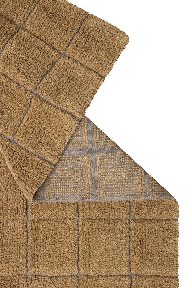 LORENA CANALS - Tapis De Passage En Laine Mosaic Ocre 80 X 230 Cm