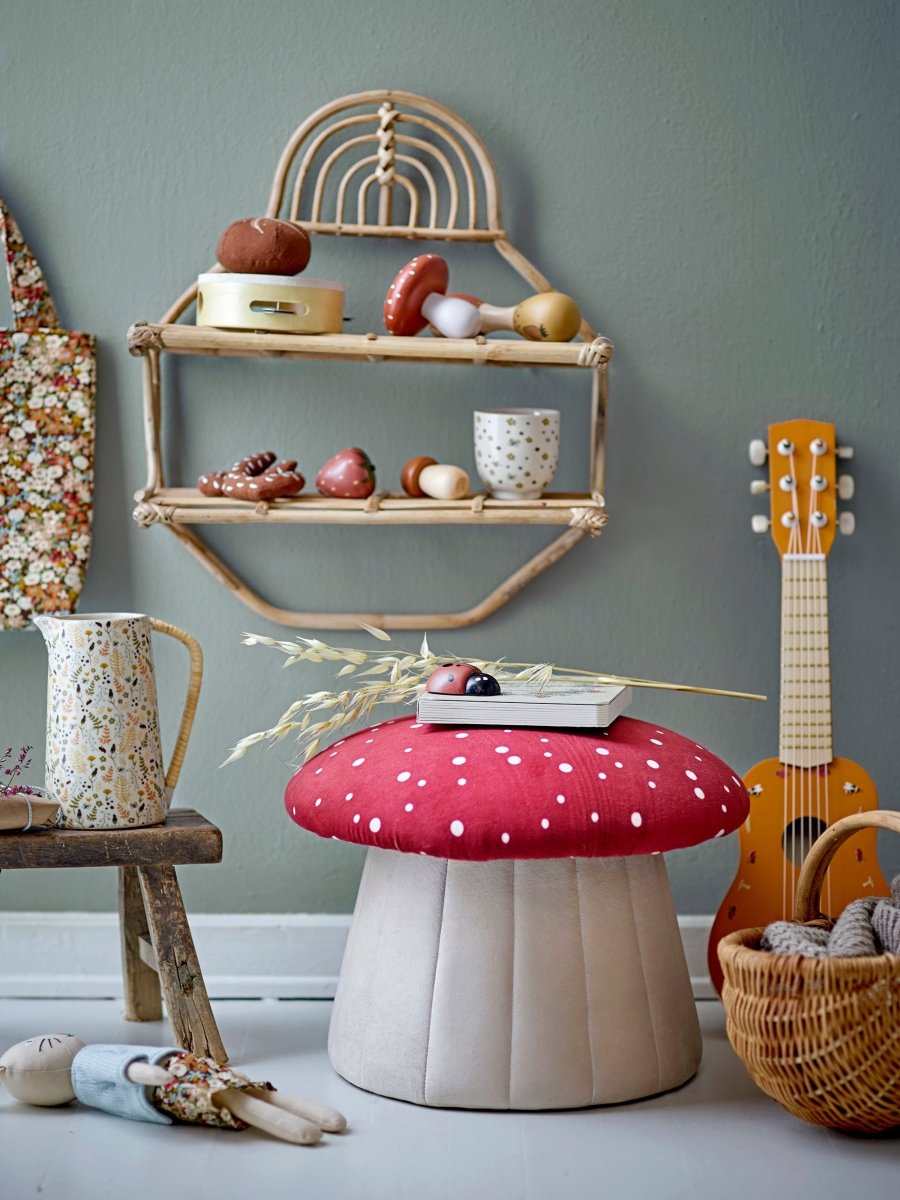 BLOOMINGVILLE MINI - Lue Pouf, Rouge, Polyester