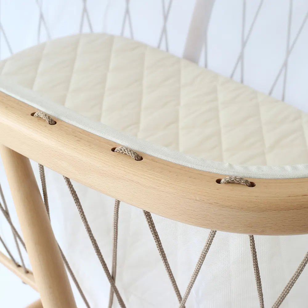 CHARLIE CRANE - Berceau KUMI / Cocon Mesh / Lacets Hazelnut / Matelas coco naturel