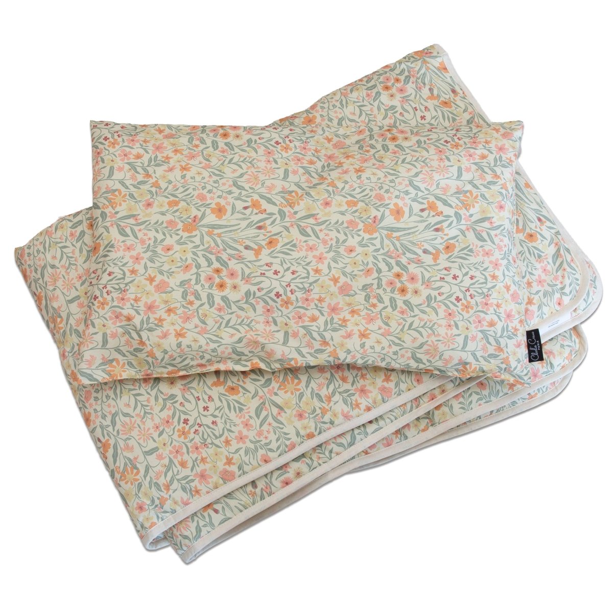 CHARLIE CRANE-Duo Couette & Oreiller Doli Charlie Crane x Mushie Pastel Bloom 80 x 120 Cm