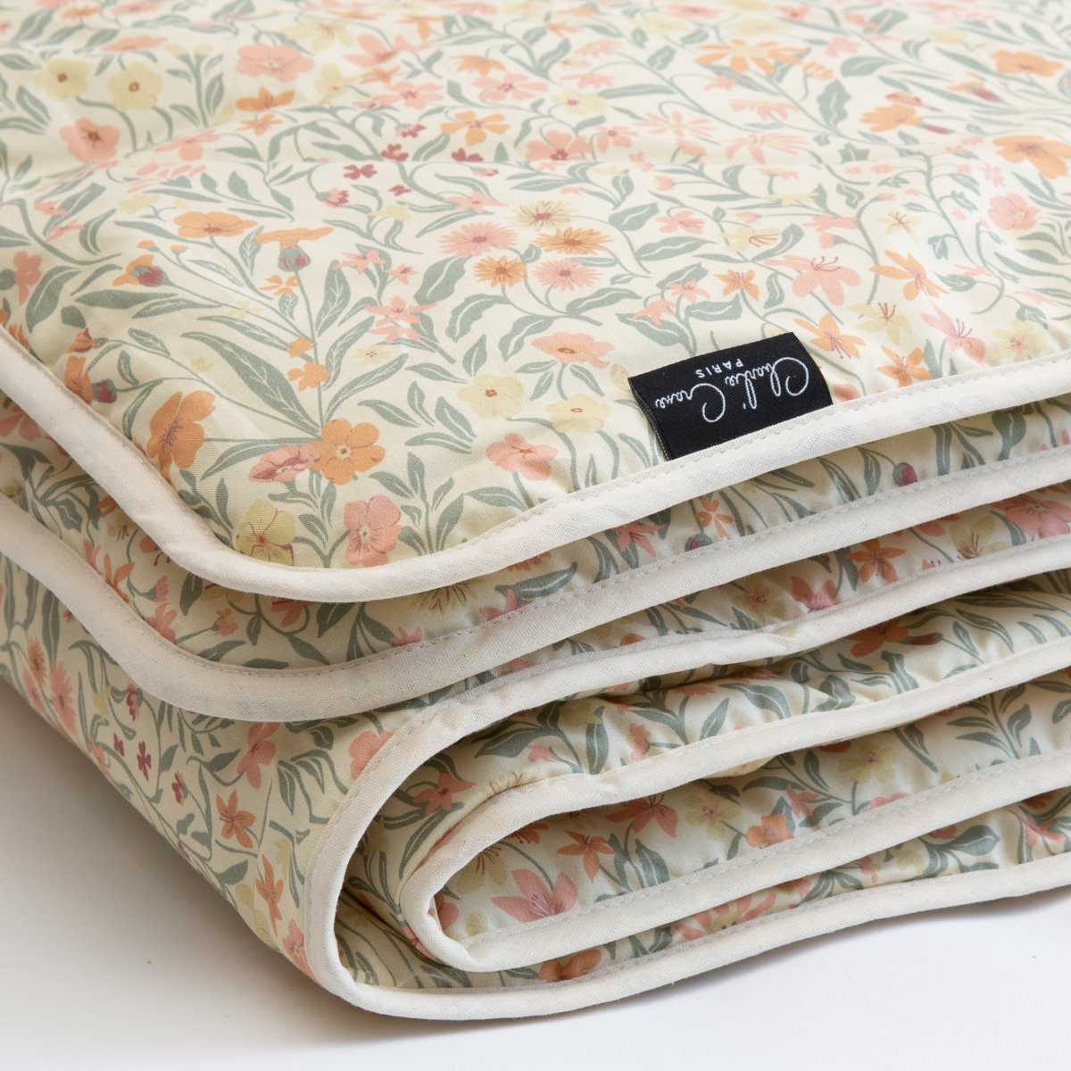 CHARLIE CRANE-Duo Couette & Oreiller Doli Charlie Crane x Mushie Pastel Bloom 80 x 120 Cm