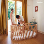 CHARLIE CRANE-Lit Bébé évolutif LUGO Charlie Crane en Bois Naturel + Matelas