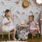 DEKORNIK - Papier Peint Pour Enfants Blanc - gris Oiseaux