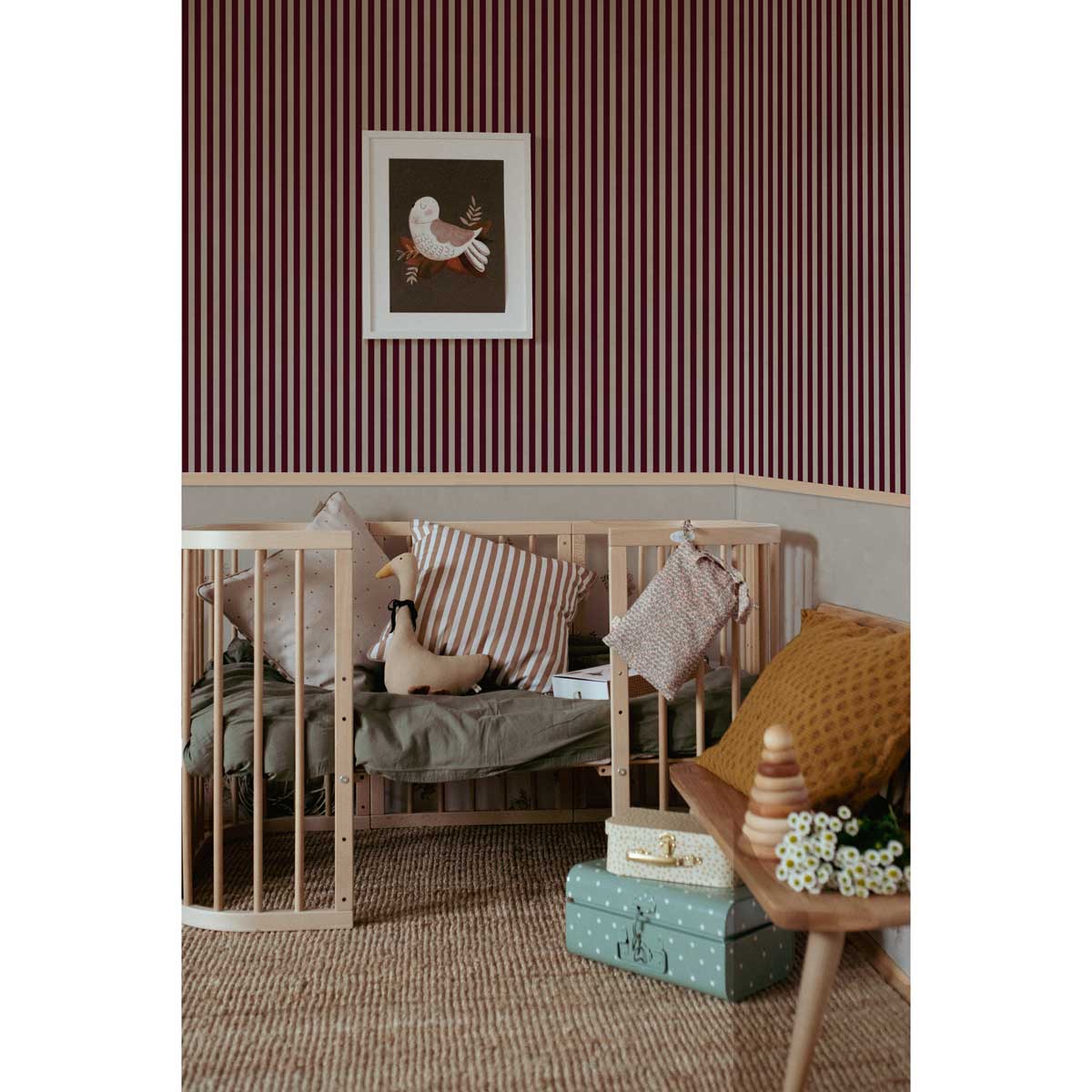 DEKORNIK - Papier Peint Pour Enfants Maya Stripes Marron Beige