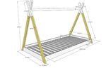 VIPACK - Lit TIPI 90x200cm Blanc + Matelas Basic Cool 10x90x200cm