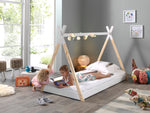 VIPACK - Lit TIPI 90x200cm Blanc + Matelas Basic Cool 10x90x200cm