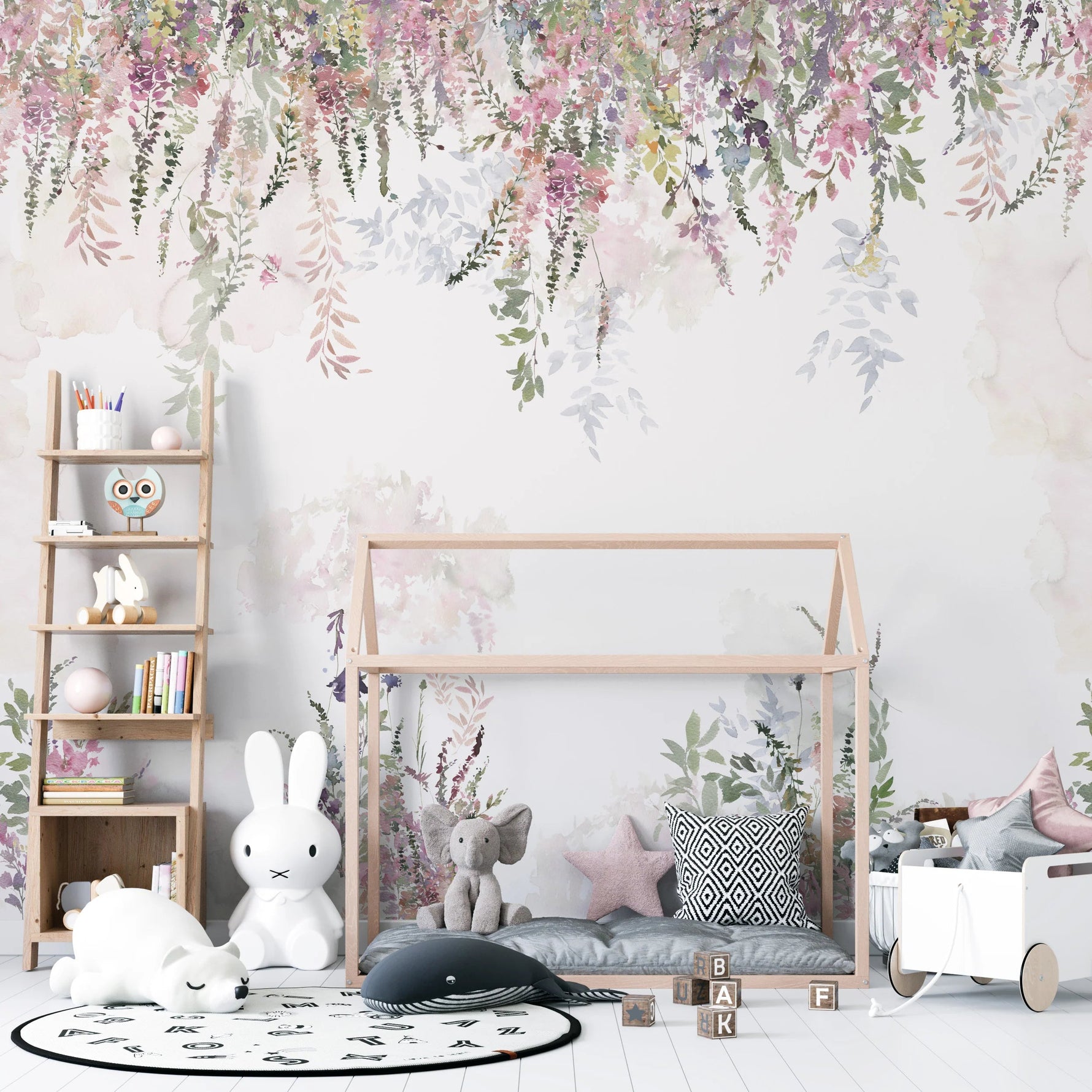 MUNKS & ME - Papier Peint Chambre Enfant Fleurs De Florence