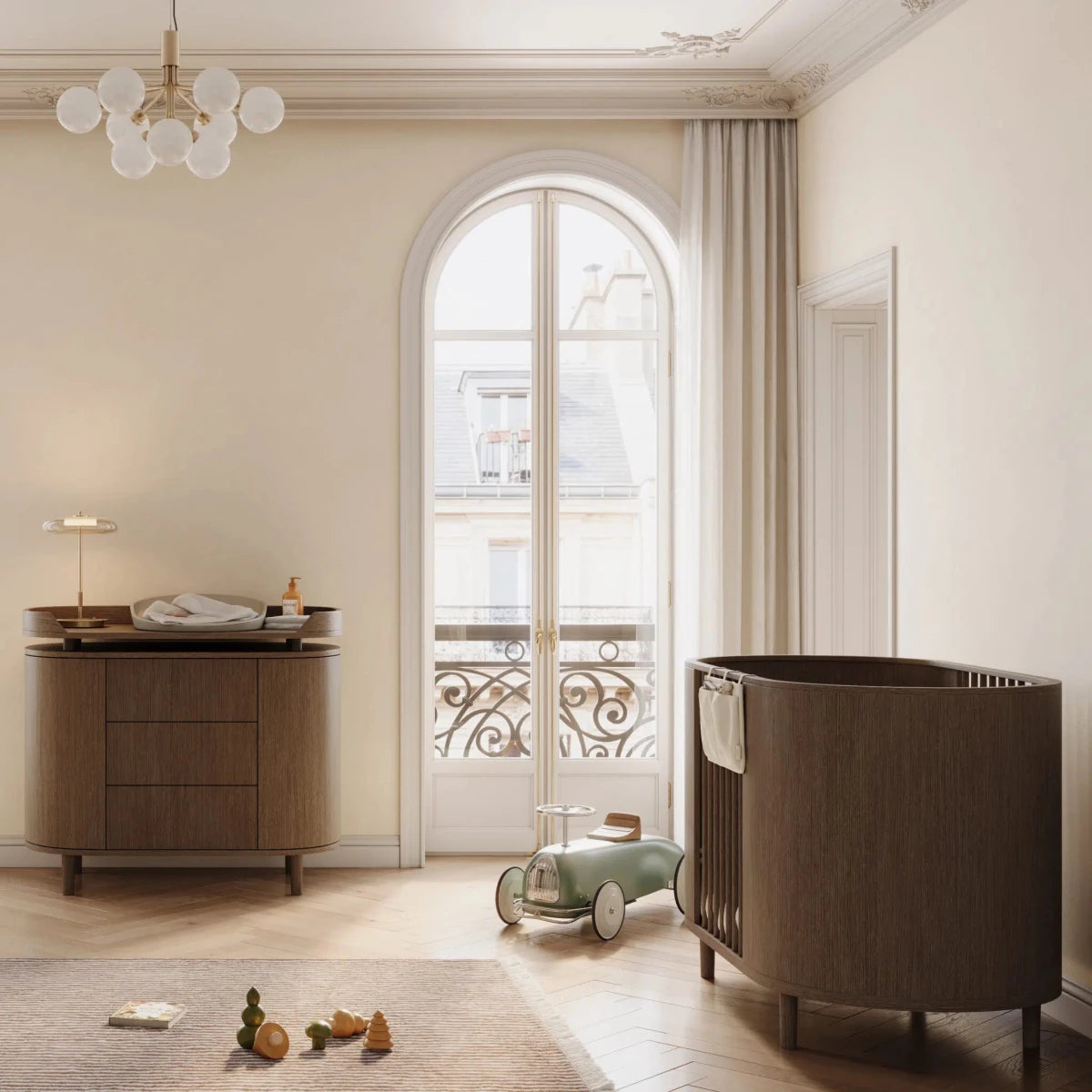 KAS KOPENHAGEN-Lit Bébé Évolutif Kai - Kas Copenhagen - Chêne Fumé
