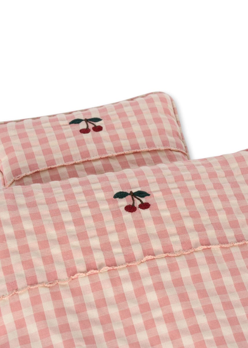 KONGES SLØJD - Literie De Poupée - Carreaux Rose Poudre