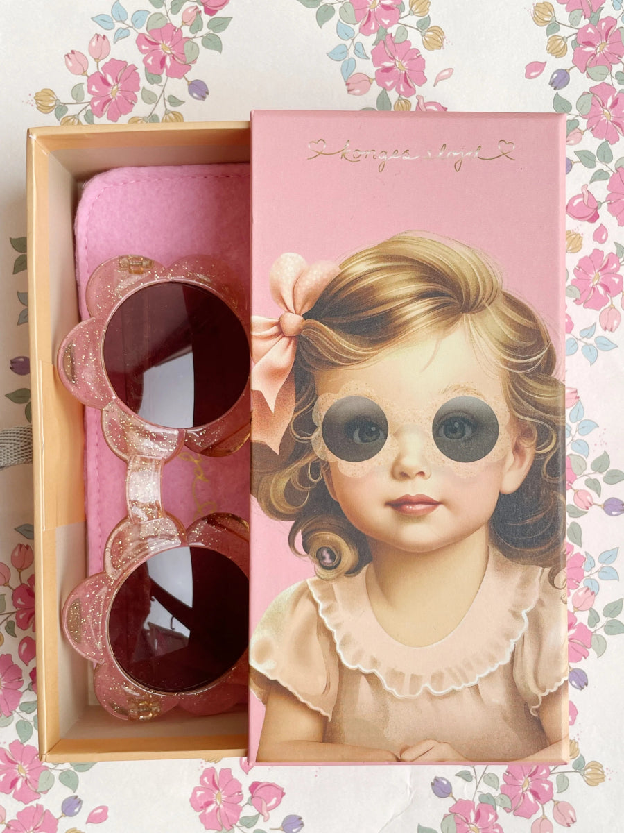 KONGES SLØJD - Lunettes De Soleil Bébé - Fleur Brume Pailletée