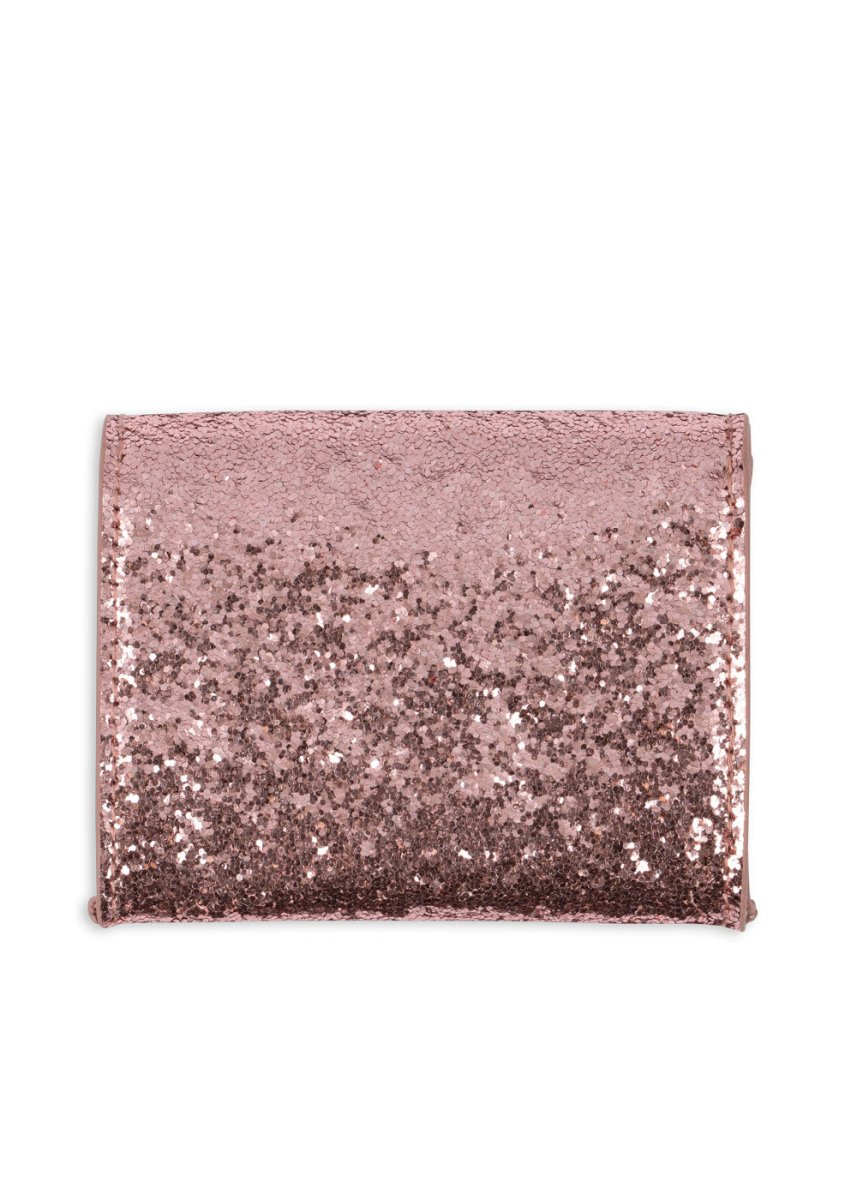 KONGES SLØJD - Portefeuille Lettre D'amour - Paillettes Rose