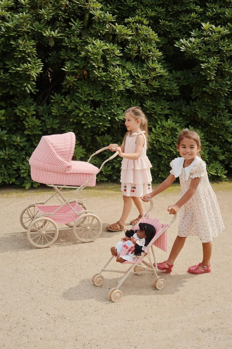 KONGES SLØJD - Poussette Canne Pour Poupée - Bubblegum Check