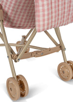 KONGES SLØJD - Poussette De Poupée - Carreaux Rose Poudre