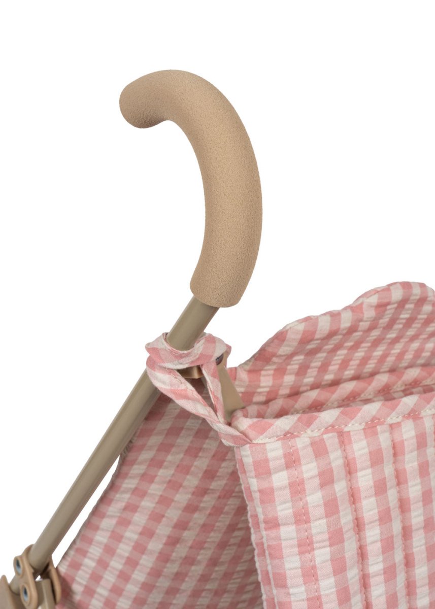 KONGES SLØJD - Poussette De Poupée - Carreaux Rose Poudre