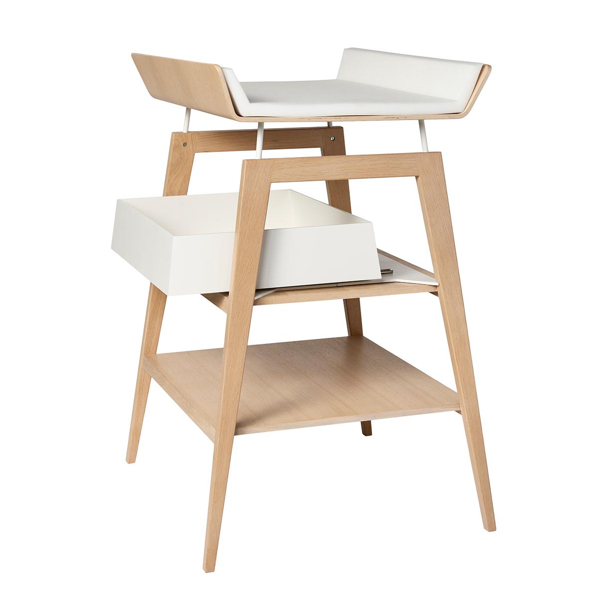 LEANDER - Table À Langer Linea Avec Matelas, Chêne