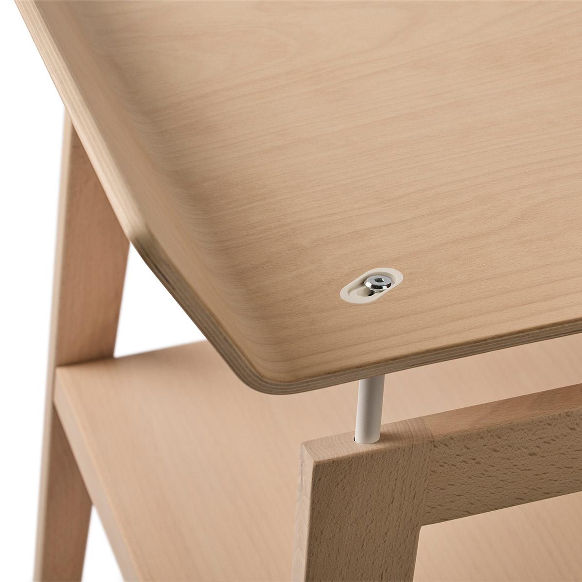 LEANDER - Table À Langer Linea Avec Matelas, Hêtre
