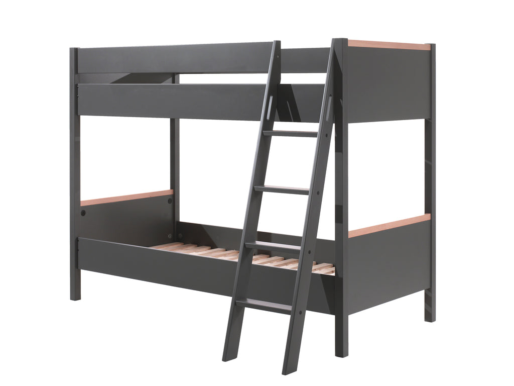 Lit Superposé London Anthracite 90 X 200 Cm VIPACK