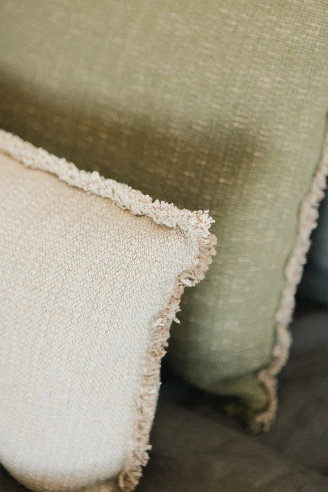 LORENA CANALS - Coussin Carré Tissé Main Beige