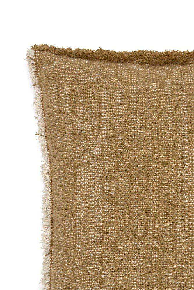 LORENA CANALS - Coussin Carré Tissé Main Ocre