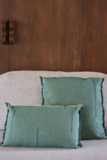 LORENA CANALS - Coussin Carré Vertical Duck Green