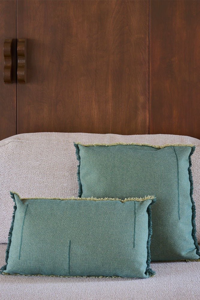 LORENA CANALS - Coussin Carré Vertical Duck Green