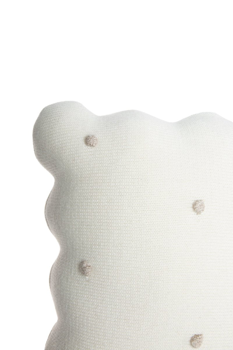 LORENA CANALS - Coussin Tricoté Biscuit Ivoire