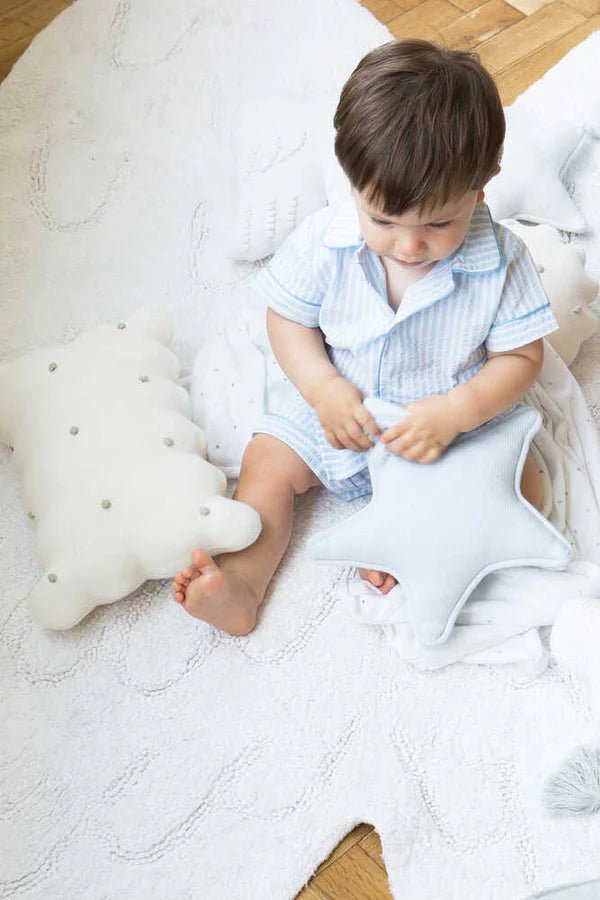 LORENA CANALS - Coussin Tricoté Biscuit Ivoire
