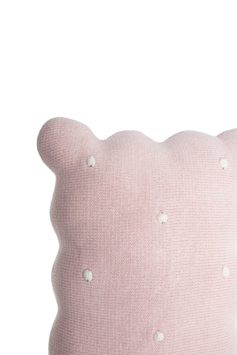 LORENA CANALS - Coussin Tricoté Biscuit Rose