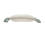 LORENA CANALS - Coussin Tricoté Little Oasis Nat - Indus Blue