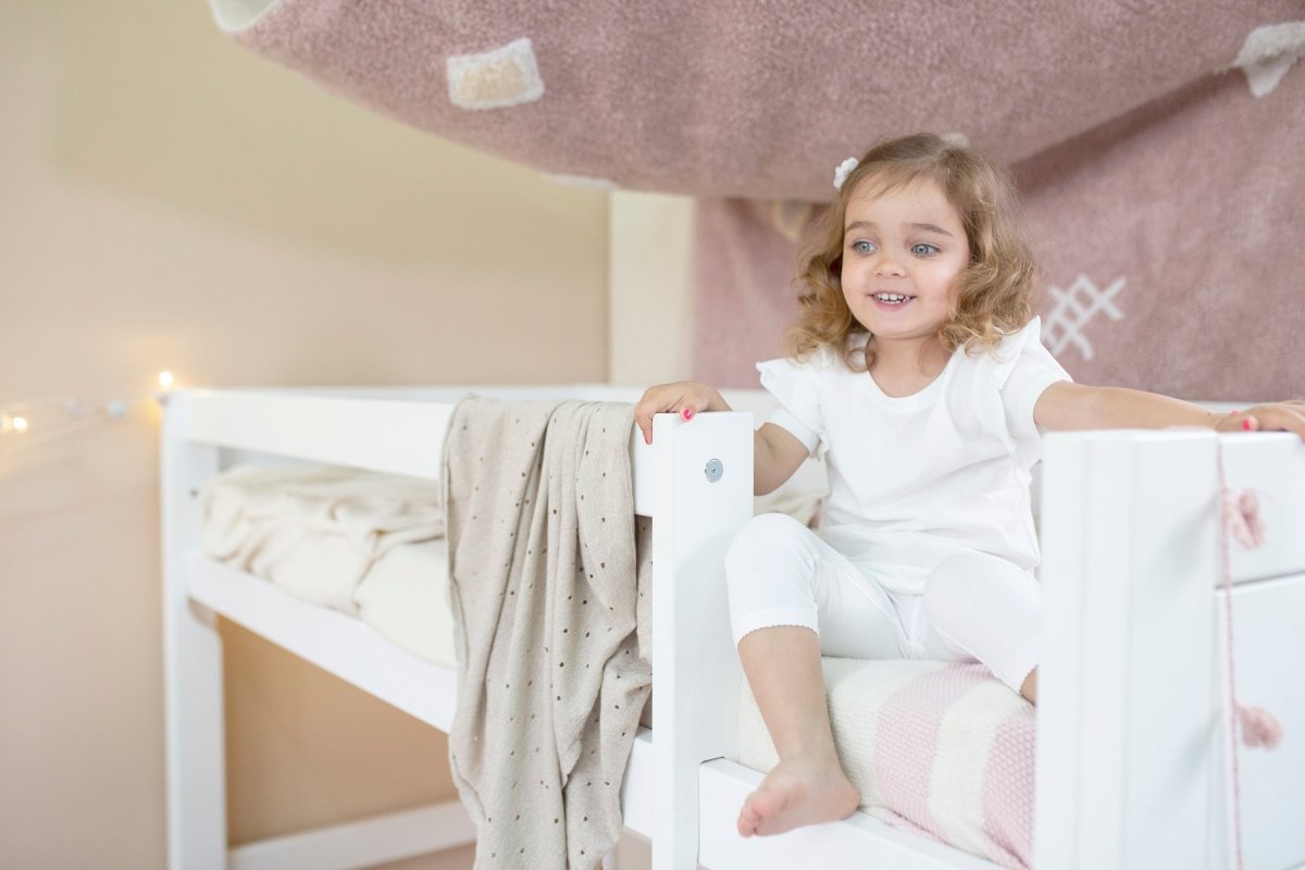 LORENA CANALS - Couverture Bébé Tricot Biscuit Dune Blanc