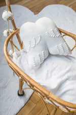 LORENA CANALS - Couverture Bébé Tricotée Biscuit Blanc