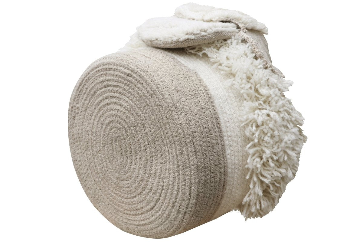 LORENA CANALS - Panier En Laine Mouton Rose Nez