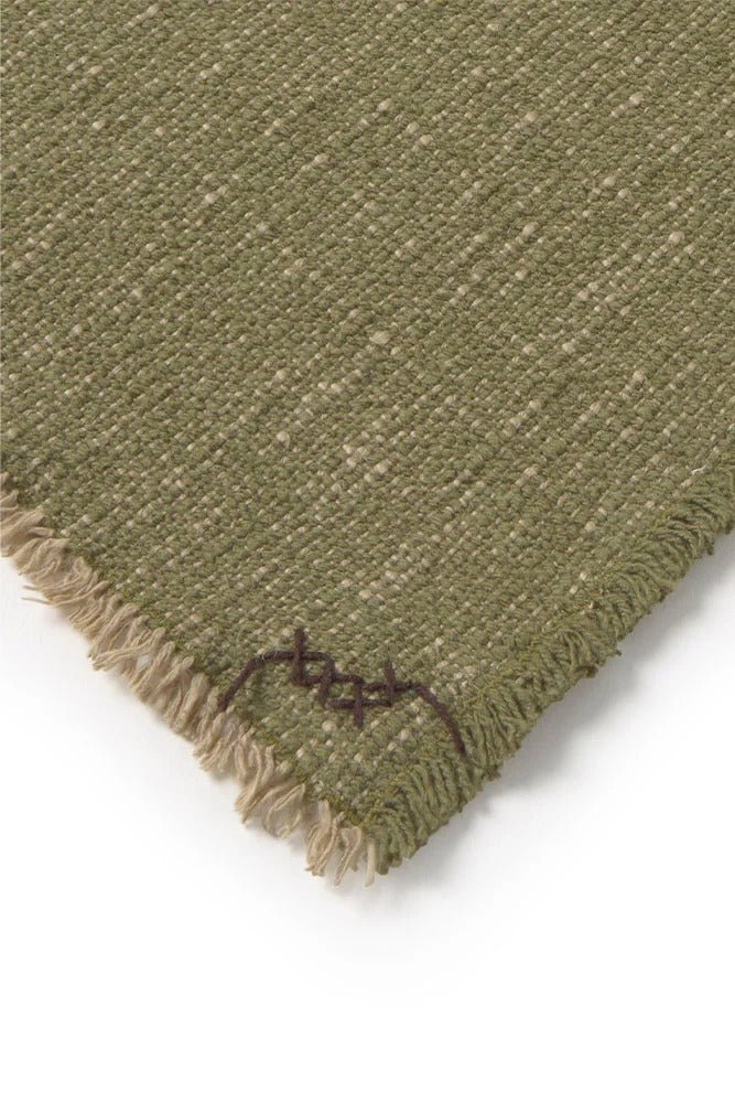 LORENA CANALS - Plaid Tissé Main Kaki 130 X 180 Cm