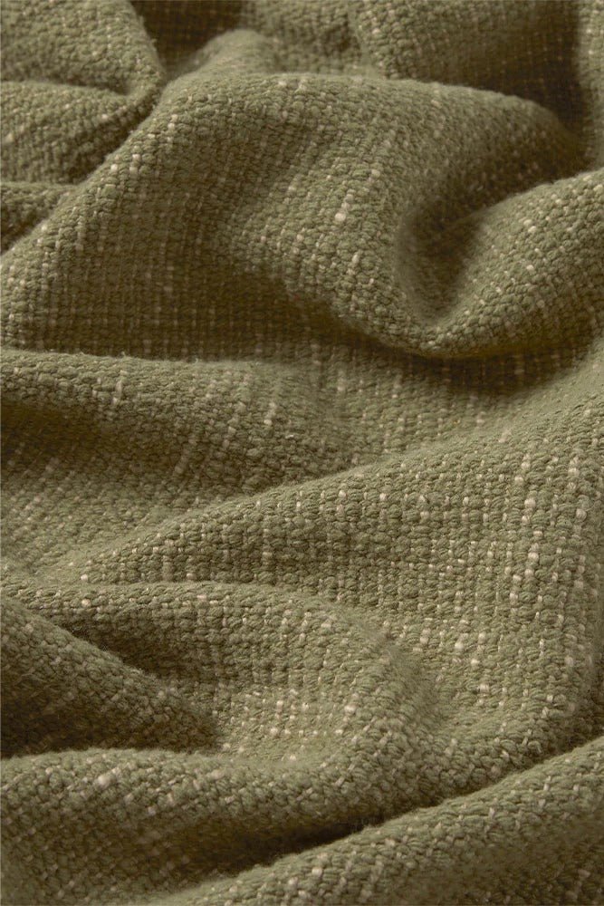 LORENA CANALS - Plaid Tissé Main Kaki 130 X 180 Cm