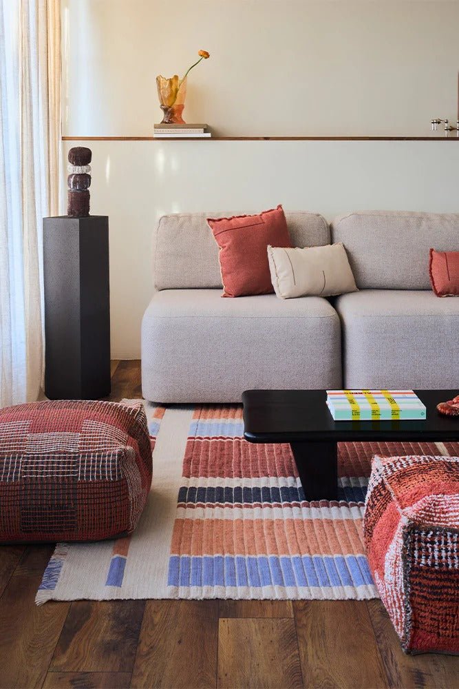 LORENA CANALS - Pouf City Réversible Maple Red
