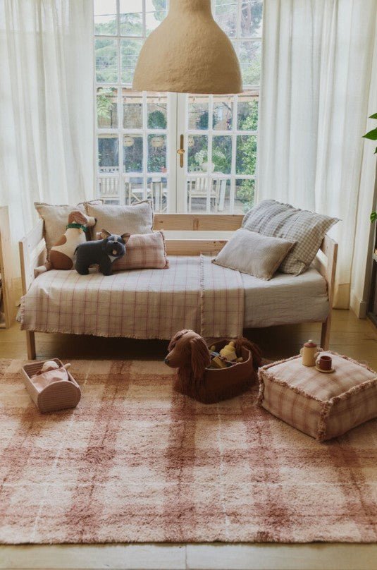 LORENA CANALS - Pouf Tissé Main - Rose
