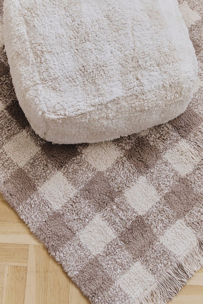 LORENA CANALS - Pouf Vichy Ivoire