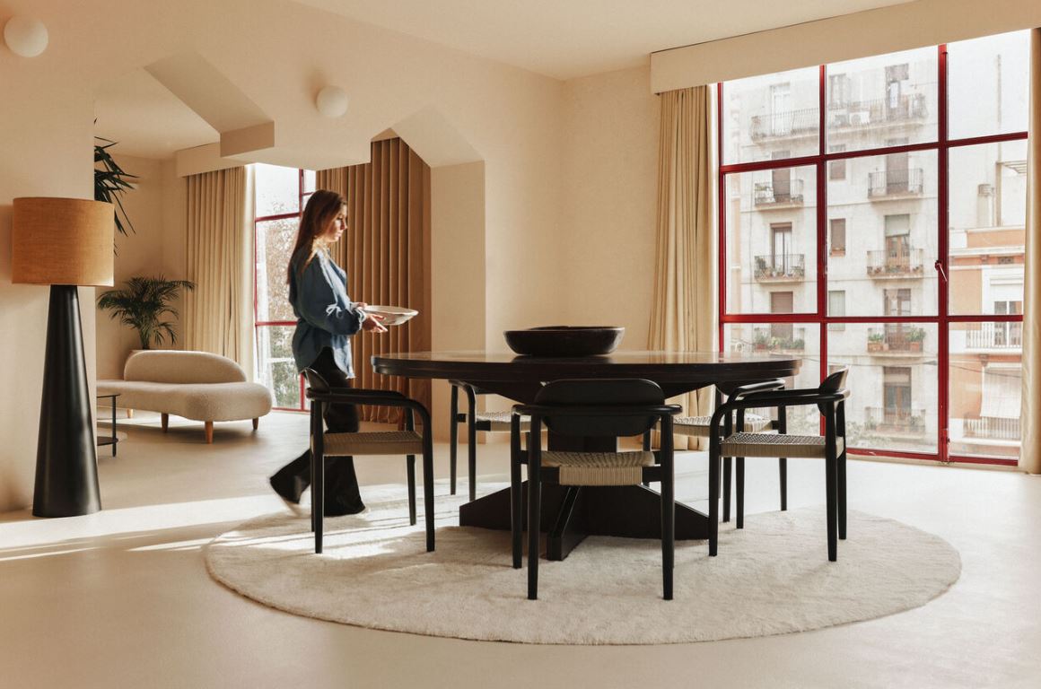 LORENA CANALS - Tapis À Laine Rond Naturel Ø 120 Cm